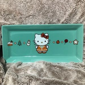 Hello Kitty Christmas Platter / Plate - Teal